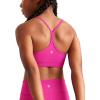 imageCRZ YOGA Girls Butterluxe Y Back Sports Bra  Yoga Athletic Casual Tops Scoop Neck Spaghetti Strap Padded Crop Kids TeenHibiscus Purple