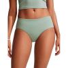 imageCRZ YOGA Mid Waisted Bikini Bottoms for Women  Full Coverage Bathing Suit Swimsuit Basic Swim BriefsGreen Palm Court