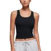 imageCRZ YOGA Softembrace Scoop Neck Tank Tops for Women  Casual Going Out Soft Double Lined Crop Basic Sleeveless ShirtsBlack