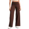 imageCRZ YOGA Softretch No Front Seam Wide Leg Pants 30quot for Women  High Waisted Yoga Lounge Buttery Soft Comfy CasualLava Brown