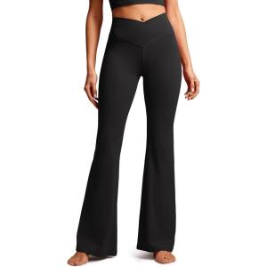 imageCRZ YOGA Butterluxe Crossover Flare Leggings 293133quot  High Waist V Cross Bootcut Bell Bottoms Yoga Pants for WomenBlack