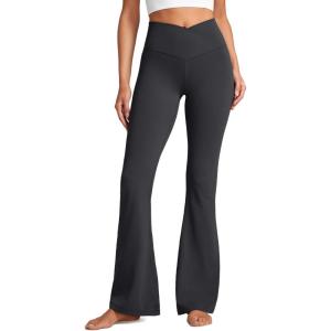 imageCRZ YOGA Butterluxe Crossover Flare Leggings 293133quot  High Waist V Cross Bootcut Bell Bottoms Yoga Pants for WomenMysterious Grey