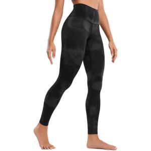 imageCRZ YOGA Butterluxe Yoga Leggings 28  High Waisted Womens Workout Lounge Pants Buttery SoftBlack Tie Dye Flowers