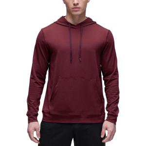 imageCRZ YOGA Cloud Jersey Pullover Hoodies for Men  Casual Workout Long Sleeve Basic Hooded Sweatshirts with PocketRed Merlot