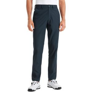 imageCRZ YOGA Mens All Day Comfy Golf Pants  28quot30quot32quot34quot36quot Quick Dry Lightweight Work Casual Trousers with PocketsTrue Navy
