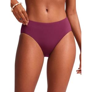 imageCRZ YOGA Mid Waisted Bikini Bottoms for Women  Full Coverage Bathing Suit Swimsuit Basic Swim BriefsFuchsia