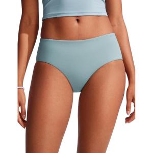 imageCRZ YOGA Mid Waisted Bikini Bottoms for Women  Full Coverage Bathing Suit Swimsuit Basic Swim BriefsLight Grayish Blue