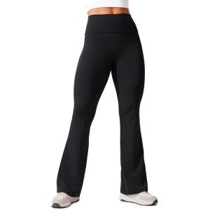 imageCRZ YOGA Secretsculpt Butterlift Flare Leggings 31quot  No Front Seam High Waist Bootcut Yoga Pants Booty Scrunch ButtBlack