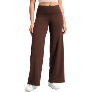 imageCRZ YOGA Softretch No Front Seam Wide Leg Pants 30quot for Women  High Waisted Yoga Lounge Buttery Soft Comfy CasualLava Brown