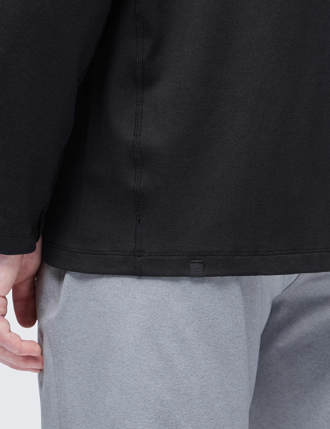 imageCRZ YOGA Cloud Jersey Long Sleeve Shirts for Men  Crewneck Breathable Casual Workout TShirts Soft Basic TopsBlack