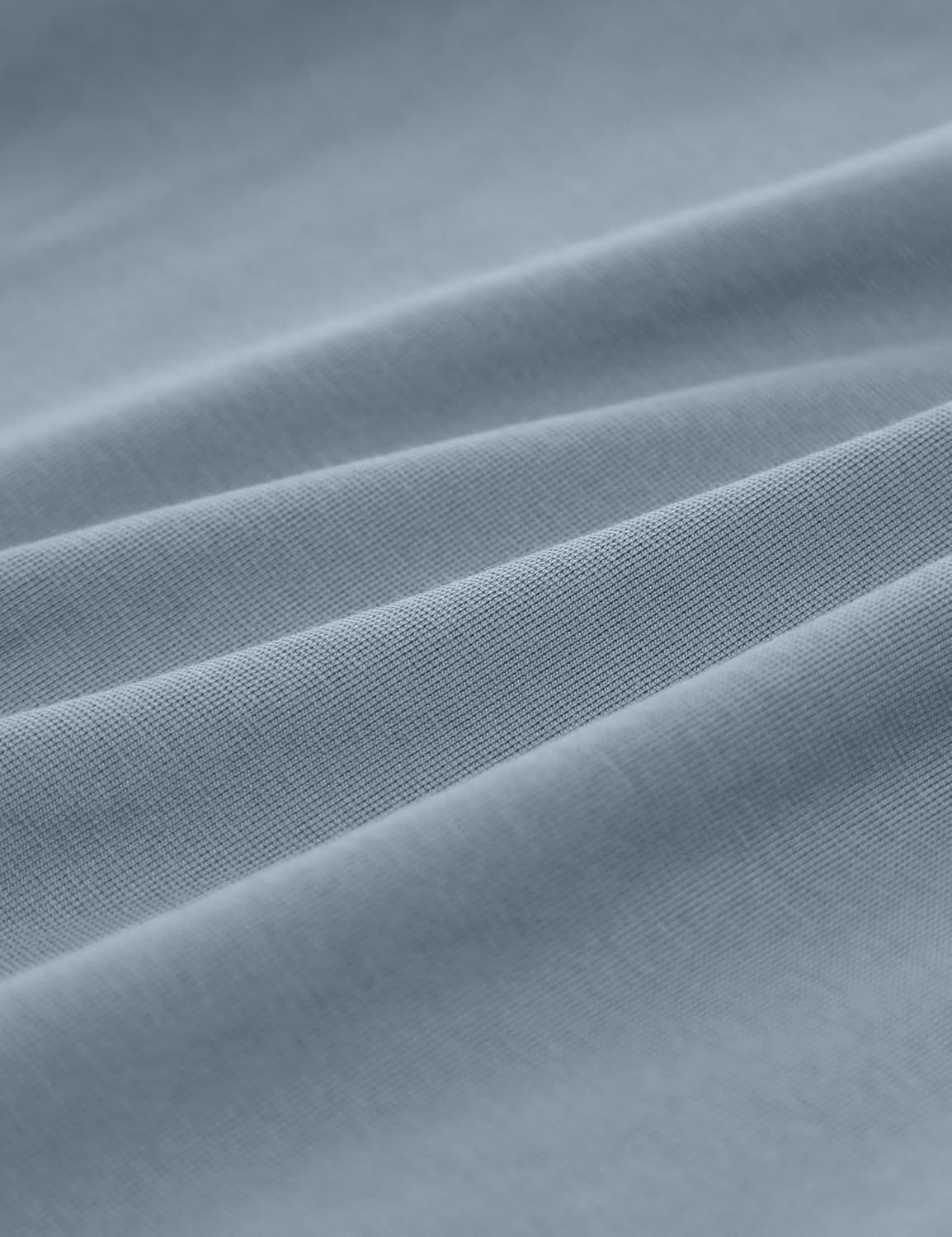 imageCRZ YOGA CottonBlend Athletic Shirts for Men  Short Sleeve Moisture Wicking Soft Workout Casual Tee Tops Basic TShirtBelgian Blue