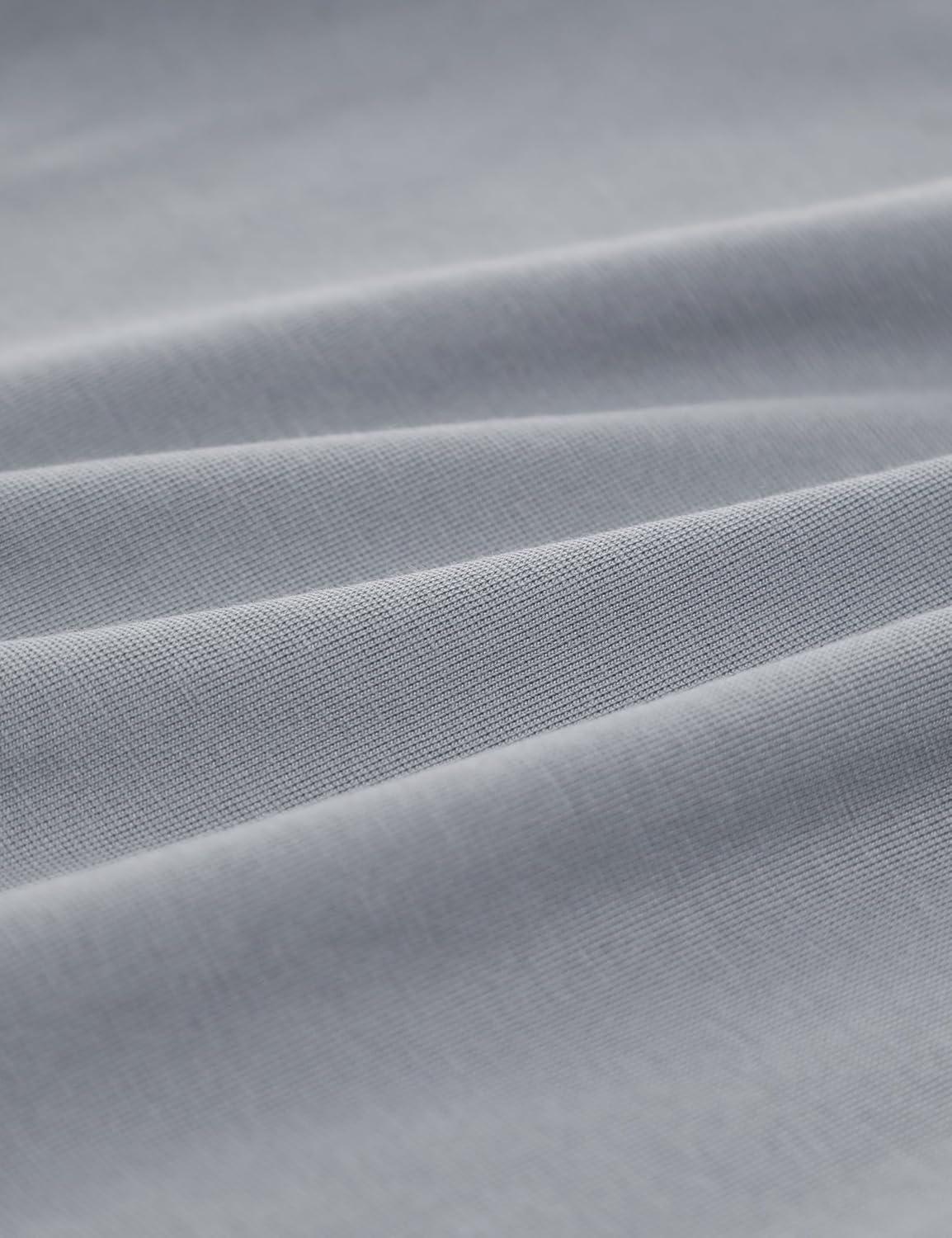 imageCRZ YOGA CottonBlend Athletic Shirts for Men  Short Sleeve Moisture Wicking Soft Workout Casual Tee Tops Basic TShirtSilver Gray