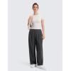 imageCRZ YOGA 4Way Stretch Wide Leg Work Pants for Women 29quot  Bussiness Casual Trousers with PocketsInk Gray