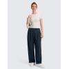 imageCRZ YOGA 4Way Stretch Wide Leg Work Pants for Women 29quot  Bussiness Casual Trousers with PocketsTrue Navy