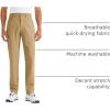 imageCRZ YOGA All Day Comfy 5Pocket Golf Pants for Men  28quot30quot32quot34quot Quick Dry Lightweight Casual Work Stretch TrousersKhaki Sand
