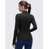 imageCRZ YOGA Butterluxe Hip Length Jackets for Women  Full Zip Athletic Track Tops with Thumb Holes PocketsBlack