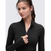 imageCRZ YOGA Butterluxe Hip Length Jackets for Women  Full Zip Athletic Track Tops with Thumb Holes PocketsBlack