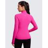 imageCRZ YOGA Butterluxe Hip Length Jackets for Women  Full Zip Athletic Track Tops with Thumb Holes PocketsHibiscus Purple