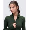 imageCRZ YOGA Butterluxe Hip Length Jackets for Women  Full Zip Athletic Track Tops with Thumb Holes PocketsLegend Green