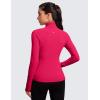 imageCRZ YOGA Butterluxe Hip Length Jackets for Women  Full Zip Athletic Track Tops with Thumb Holes PocketsViva Magenta