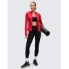 imageCRZ YOGA Butterluxe Hooded Athletic Jackets for Women  Full Zip Track Casual Tops with Thumb Holes PocketsAurora Red