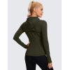 imageCRZ YOGA Butterluxe Hooded Athletic Jackets for Women  Full Zip Track Casual Tops with Thumb Holes PocketsOlive Green