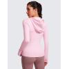 imageCRZ YOGA Butterluxe Hooded Athletic Jackets for Women  Full Zip Track Casual Tops with Thumb Holes PocketsPink Peony