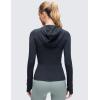 imageCRZ YOGA Butterluxe Hooded Athletic Jackets for Women  Full Zip Track Casual Tops with Thumb Holes PocketsTrue Navy