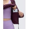 imageCRZ YOGA Butterluxe Waist Length Jackets for Women  Full Zip Athletic Track Tops with Thumb Holes PocketsDeep Purple