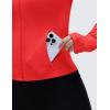 imageCRZ YOGA Butterluxe Waist Length Jackets for Women  Full Zip Athletic Track Tops with Thumb Holes PocketsDeep Red