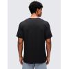 imageCRZ YOGA CottonBlend Athletic Shirts for Men  Short Sleeve Moisture Wicking Soft Workout Casual Tee Tops Basic TShirtBlack