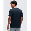 imageCRZ YOGA CottonBlend Athletic Shirts for Men  Short Sleeve Moisture Wicking Soft Workout Casual Tee Tops Basic TShirtTrue Navy
