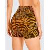 imageCRZ YOGA Naked Feeling Biker Shorts 4  High Waist Yoga Workout Running Gym Spandex WomensBright Chloasma Horse Pattern