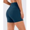 imageCRZ YOGA Naked Feeling Biker Shorts 4  High Waist Yoga Workout Running Gym Spandex WomensFrench Navy
