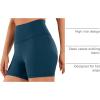 imageCRZ YOGA Naked Feeling Biker Shorts 4  High Waist Yoga Workout Running Gym Spandex WomensFrench Navy