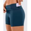 imageCRZ YOGA Naked Feeling Biker Shorts 4  High Waist Yoga Workout Running Gym Spandex WomensFrench Navy