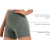 imageCRZ YOGA Naked Feeling Biker Shorts 4  High Waist Yoga Workout Running Gym Spandex WomensGrey Sage