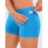 imageCRZ YOGA Naked Feeling Biker Shorts 4  High Waist Yoga Workout Running Gym Spandex WomensMadagascar Blue