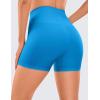 imageCRZ YOGA Naked Feeling Biker Shorts 4  High Waist Yoga Workout Running Gym Spandex WomensMadagascar Blue