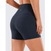 imageCRZ YOGA Naked Feeling Biker Shorts 4  High Waist Yoga Workout Running Gym Spandex WomensNavy