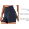 imageCRZ YOGA Naked Feeling Biker Shorts 4  High Waist Yoga Workout Running Gym Spandex WomensNavy