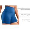 imageCRZ YOGA Naked Feeling Biker Shorts 4  High Waist Yoga Workout Running Gym Spandex WomensOcean Blue