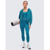 imageCRZ YOGA SoftAura Full Zip Hoodies for Women  Workout Casual Zipper Hooded Sweat Shirts with PocketsHawaiian Blue