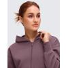 imageCRZ YOGA SoftAura Full Zip Hoodies for Women  Workout Casual Zipper Hooded Sweat Shirts with PocketsRipe Plum