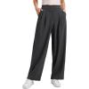 imageCRZ YOGA 4Way Stretch Wide Leg Work Pants for Women 29quot  Bussiness Casual Trousers with PocketsInk Gray
