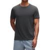 imageCRZ YOGA CottonBlend Athletic Shirts for Men  Short Sleeve Moisture Wicking Soft Workout Casual Tee Tops Basic TShirtMysterious Grey