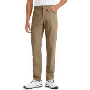 imageCRZ YOGA All Day Comfy 5Pocket Golf Pants for Men  28quot30quot32quot34quot Quick Dry Lightweight Casual Work Stretch TrousersArtifact Brown