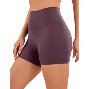 imageCRZ YOGA Naked Feeling Biker Shorts 4  High Waist Yoga Workout Running Gym Spandex WomensArctic Plum
