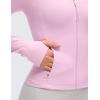 imageCRZ YOGA Butterluxe VNeck Jackets for Women  Full Zip Athletic Track Tops with Thumb Holes PocketsVita Pink