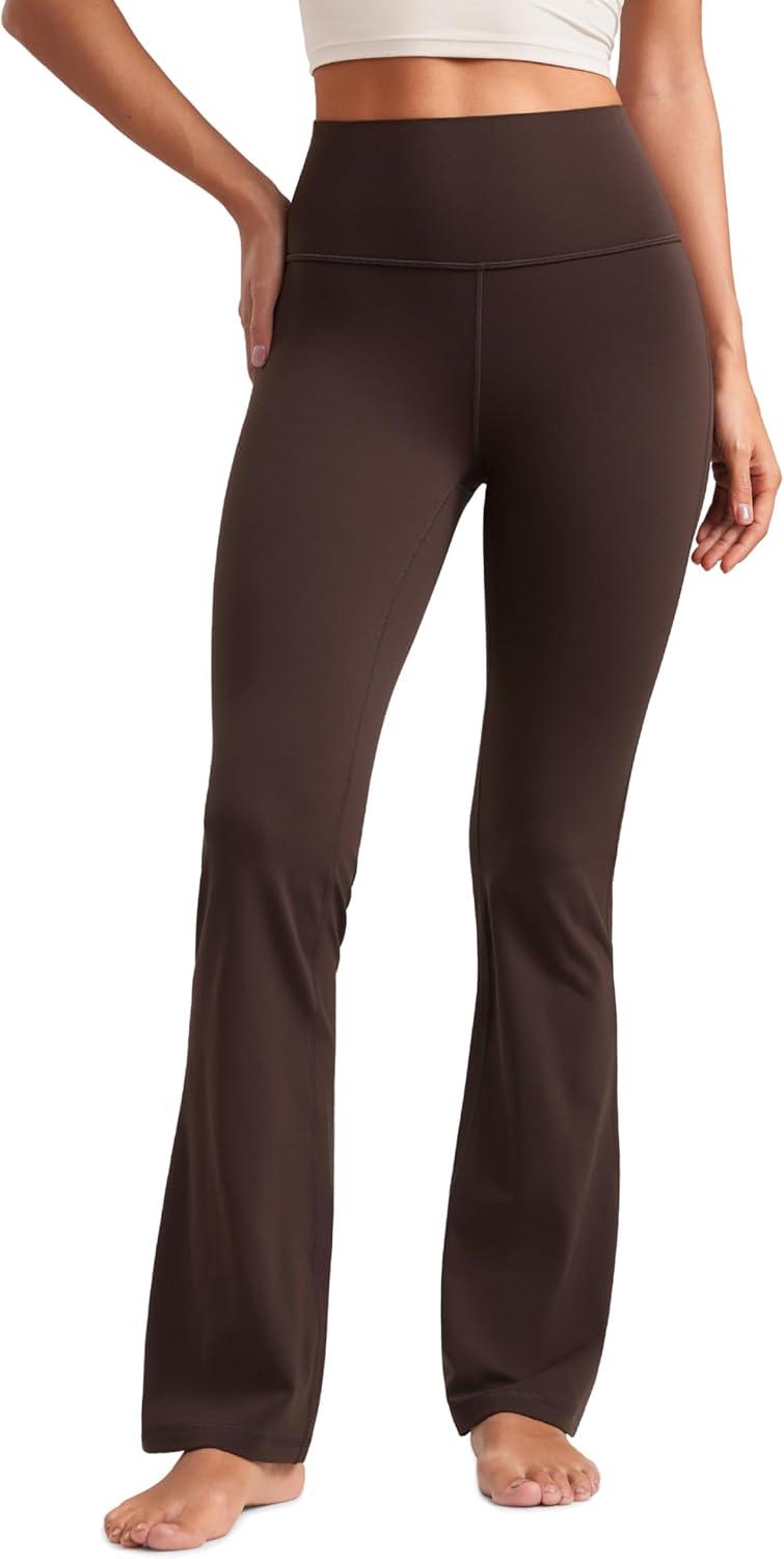 imageCRZ YOGA Butterluxe Flare Leggings 29quot305quot32quot335quot  High Waist Bootcut Wide Leg Lounge Womens Yoga Pants with PocketHot Fudge Brown